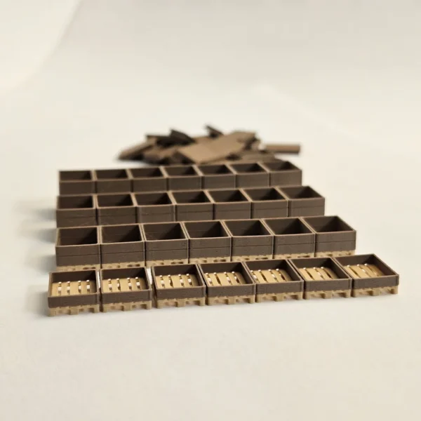 EU-paletten mit Kragen und Deckel