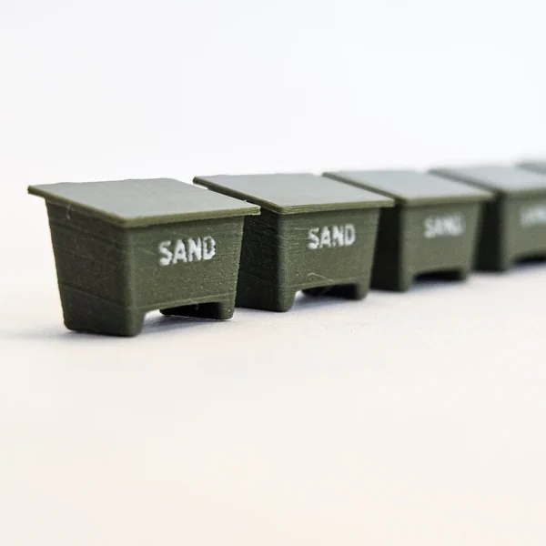 Sandkästen für das Streuen